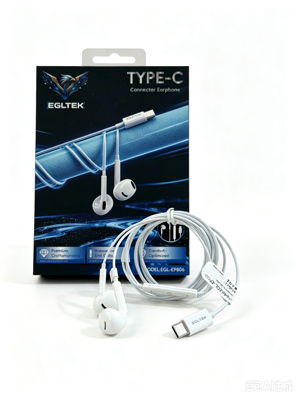 Type-C Wired Earphones with Microphone – In-Ear USB-C Earbuds