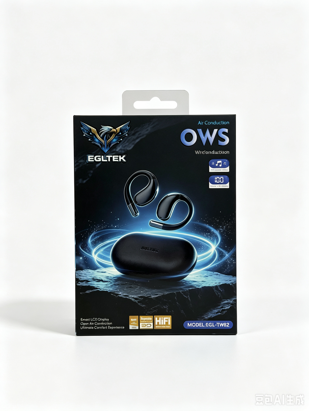 OWS Wireless Earbuds – Air Conduction Bluetooth Earphones with Charging Case