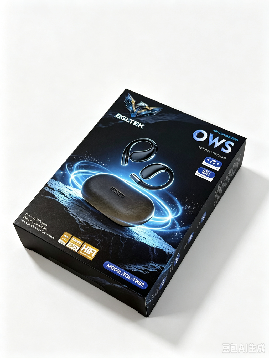 OWS Wireless Earbuds – Air Conduction Bluetooth Earphones with Charging Case