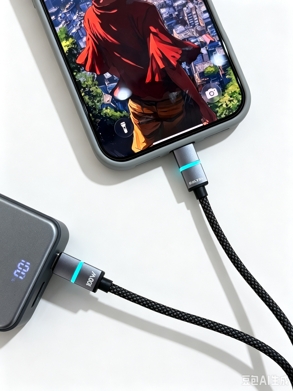 100W USB-C to USB-C Fast Charging Cable – Durable Braided Type-C Cable
