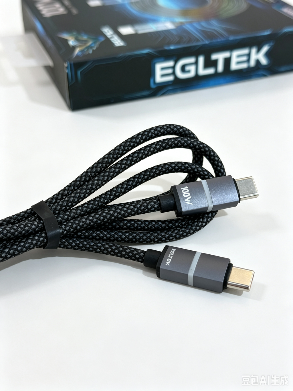 100W USB-C to USB-C Fast Charging Cable – Durable Braided Type-C Cable