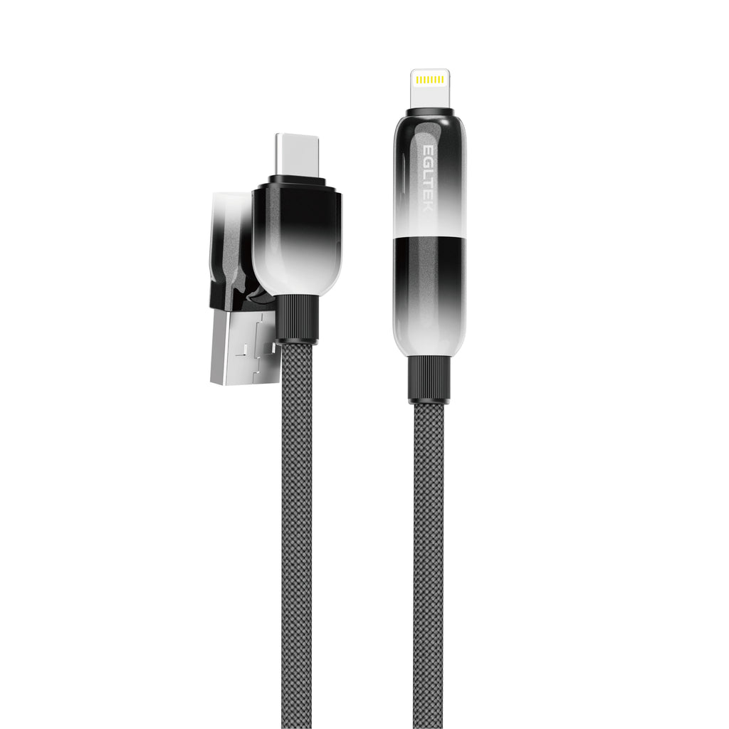 4-in-1 Multi Charging Cable 100W Fast Charge – USB to Type-C, Lightning & Micro USB