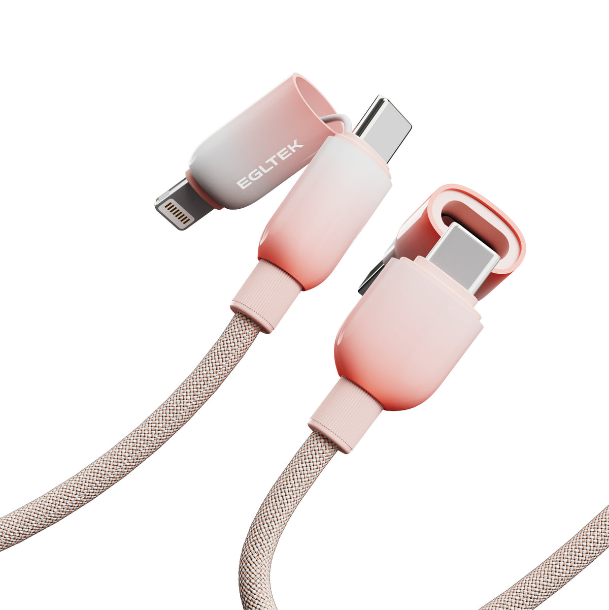 4-in-1 Multi Charging Cable 100W Fast Charge – USB to Type-C, Lightning & Micro USB